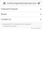 Mobile Screenshot of continuinginthescriptures.com