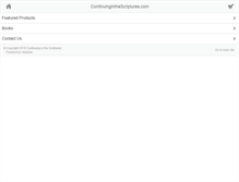 Tablet Screenshot of continuinginthescriptures.com